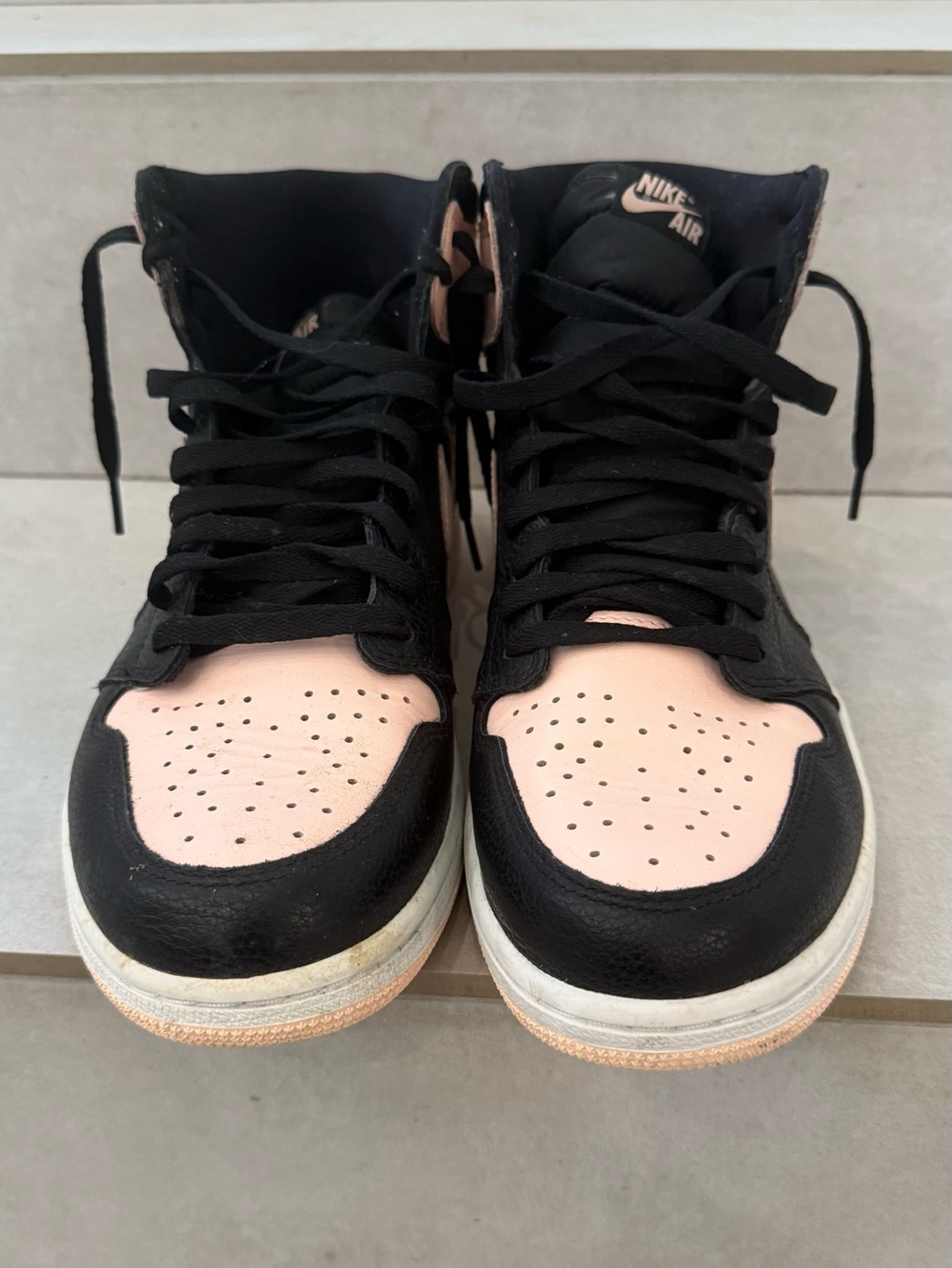 Nike Air Jordan 1 High-Top Sneakers - Black & Light Pink